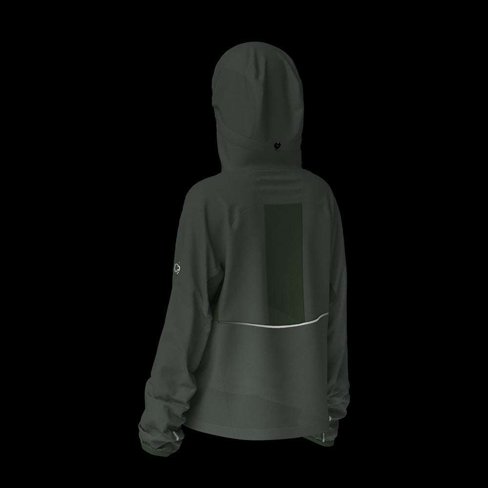 Lightweight VNTJacket - Mynyd with hood, wind-resistant, reflective detailing.